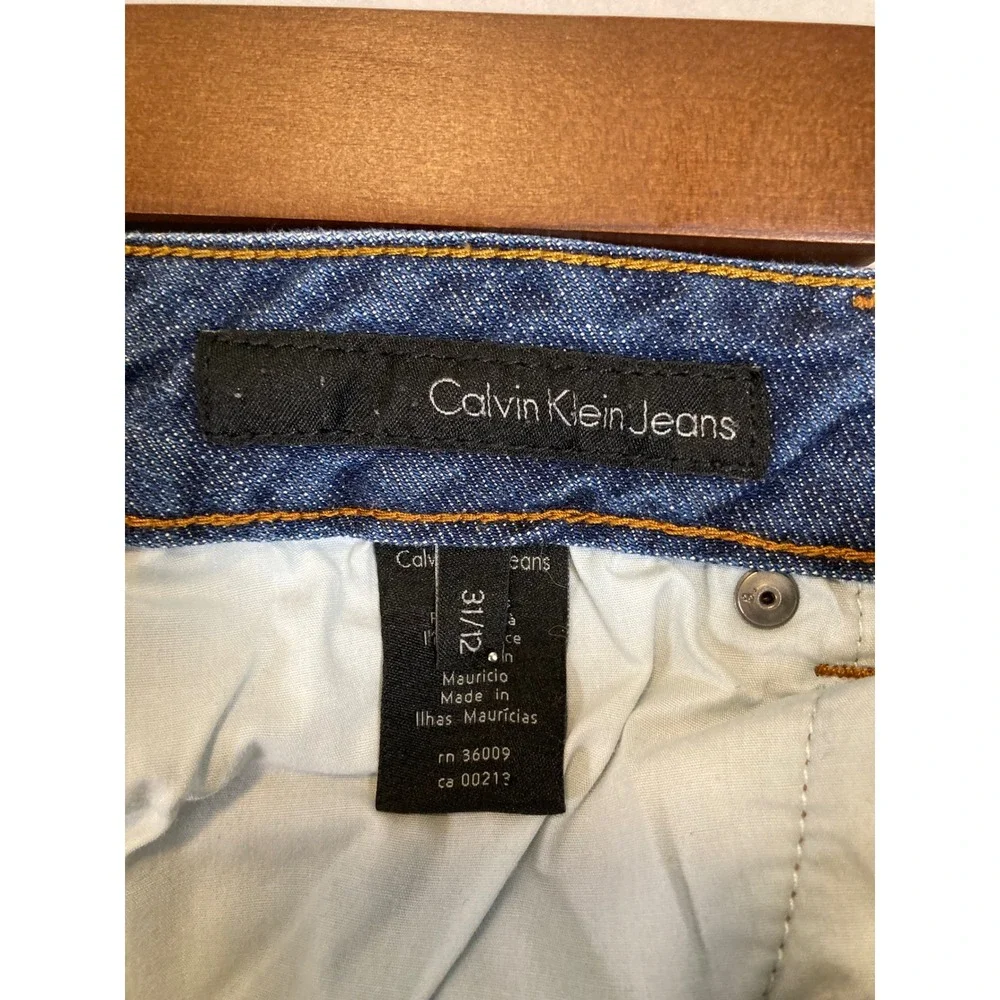 Classic Calvin Klein Jeans Womens 31/12 Blue Ultimate Skinny‎ Mid Rise Denim